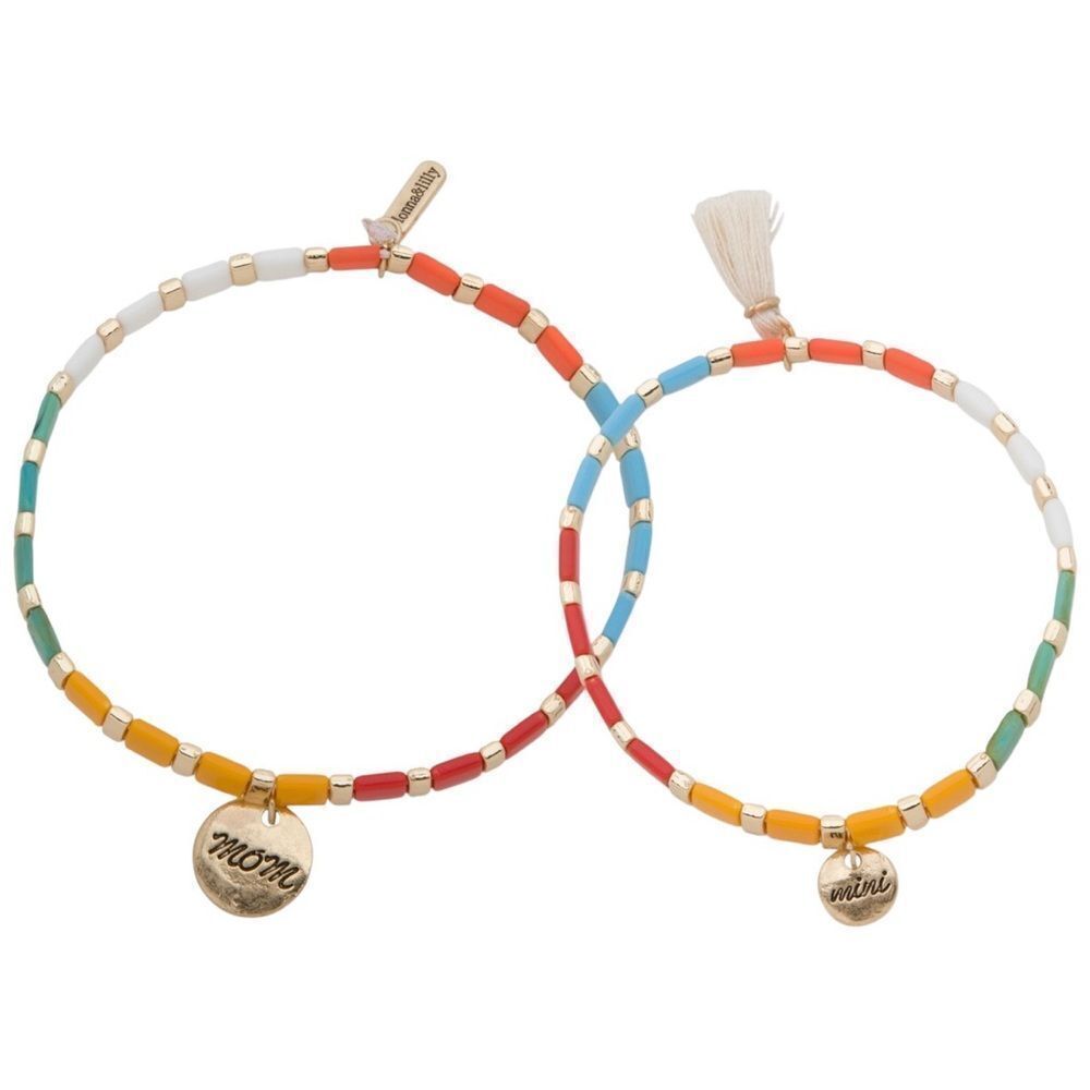 Lonna & Lilly Multicolor Beaded Bracelet Set with Gold Accents